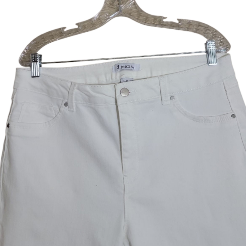d. jeans women's white plus isze high waisted ankle jeans size 14 - Picture 3 of 8
